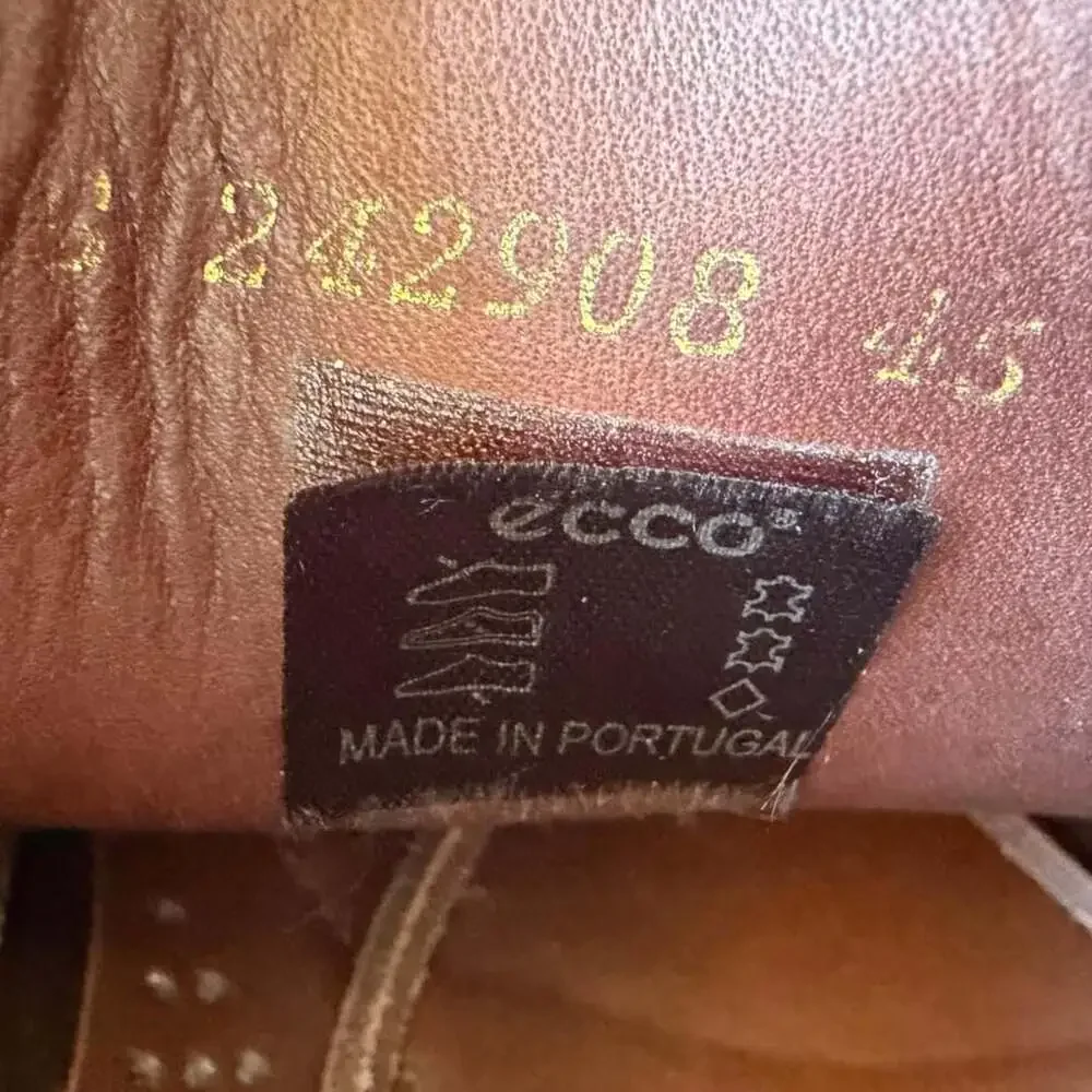 ECCO Brown Leather Boat Shoes